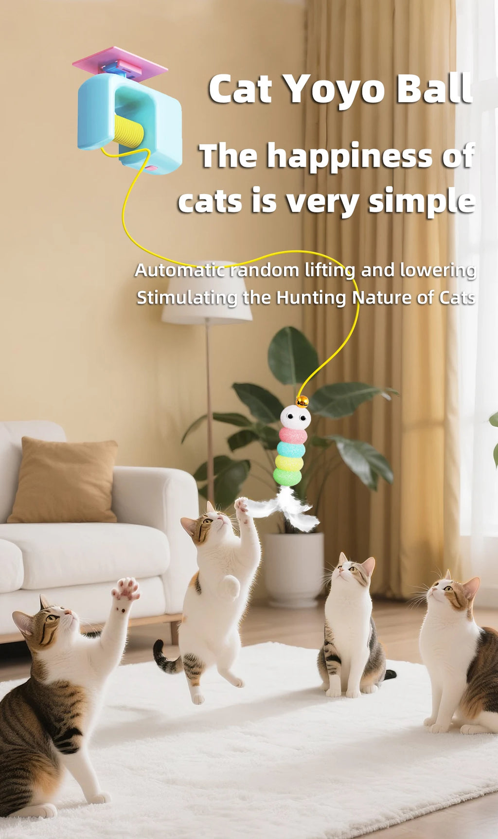 Rechargeable Hanging Bird Cat Toy – Automatic Flying Teaser – product image 7