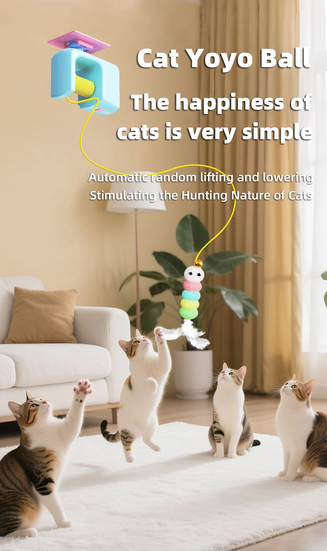 Rechargeable Hanging Bird Cat Toy – Automatic Flying Teaser – product image 7