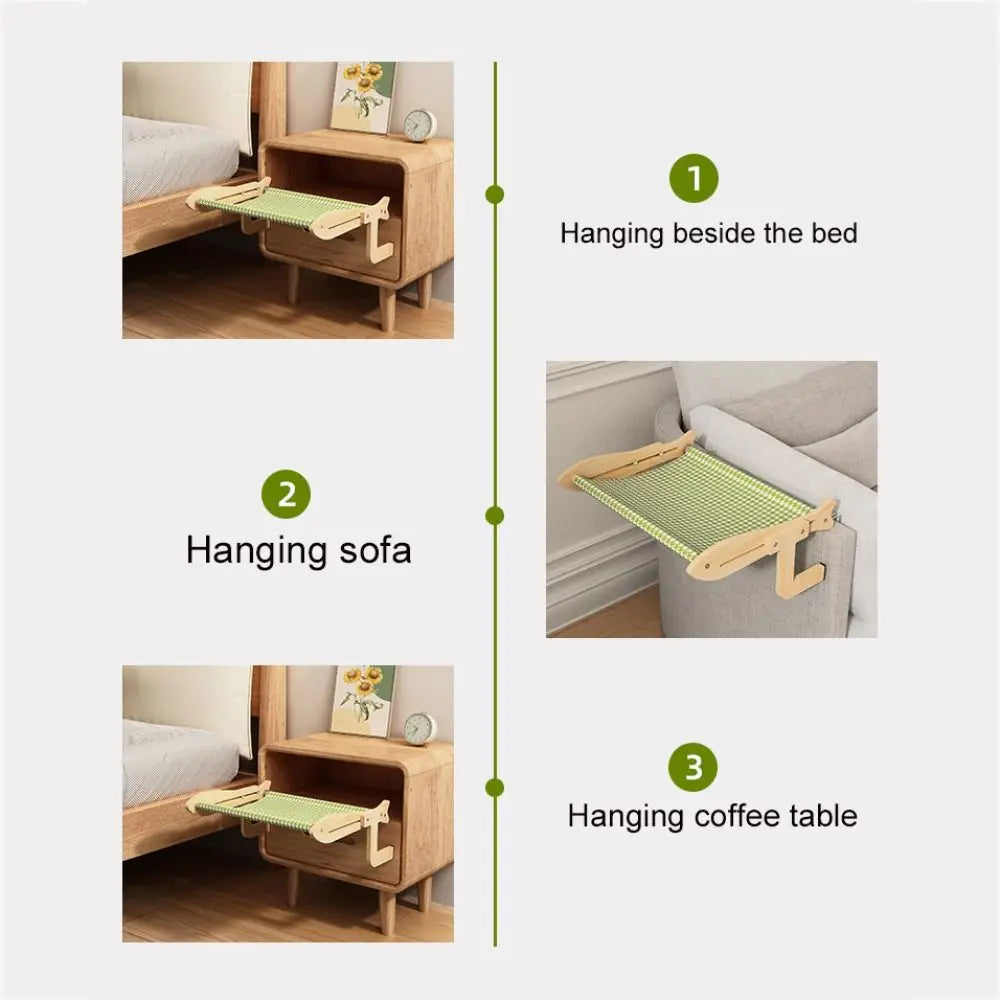 Breathable Cat Window Hammock Adjustable Space-Saving Window Cat Seat Detachable Sturdy Cat Hanging Bed Sunbathing Spot