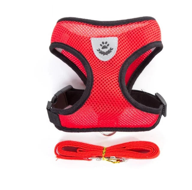 Breathable Mesh Pet Harness & Leash Set – Reflective – product view 8