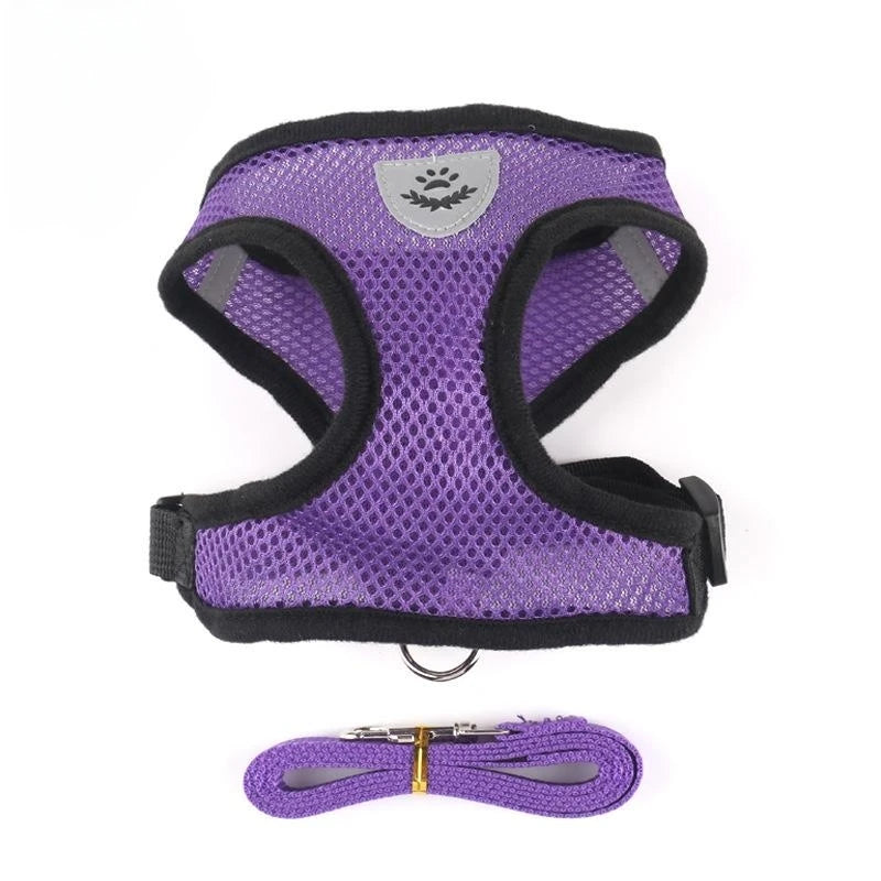 Breathable Mesh Pet Harness & Leash Set – Reflective – product view 5