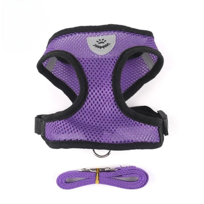 Breathable Mesh Pet Harness & Leash Set – Reflective – product view 5