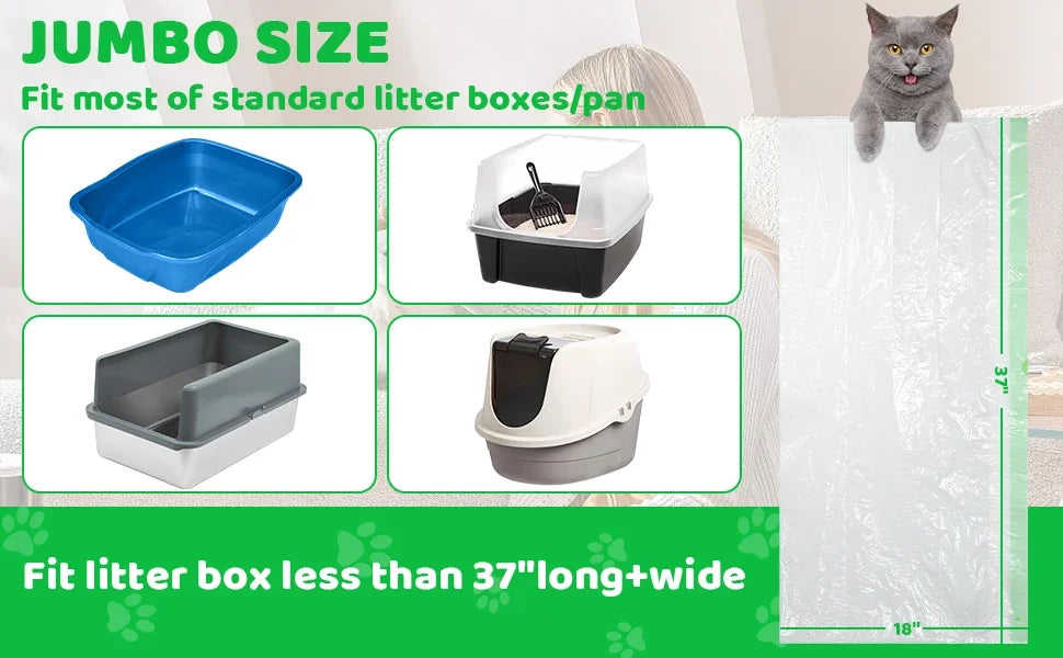 Drawstring Cat Litter Box Liners – Heavy-Duty Bags