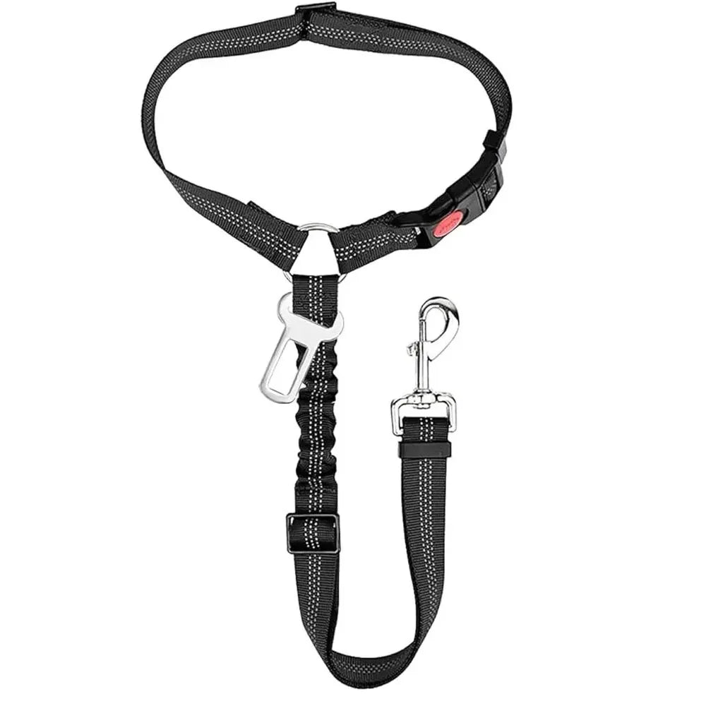 Adjustable Dog Car Seat Belt – Headrest Restraint Tether