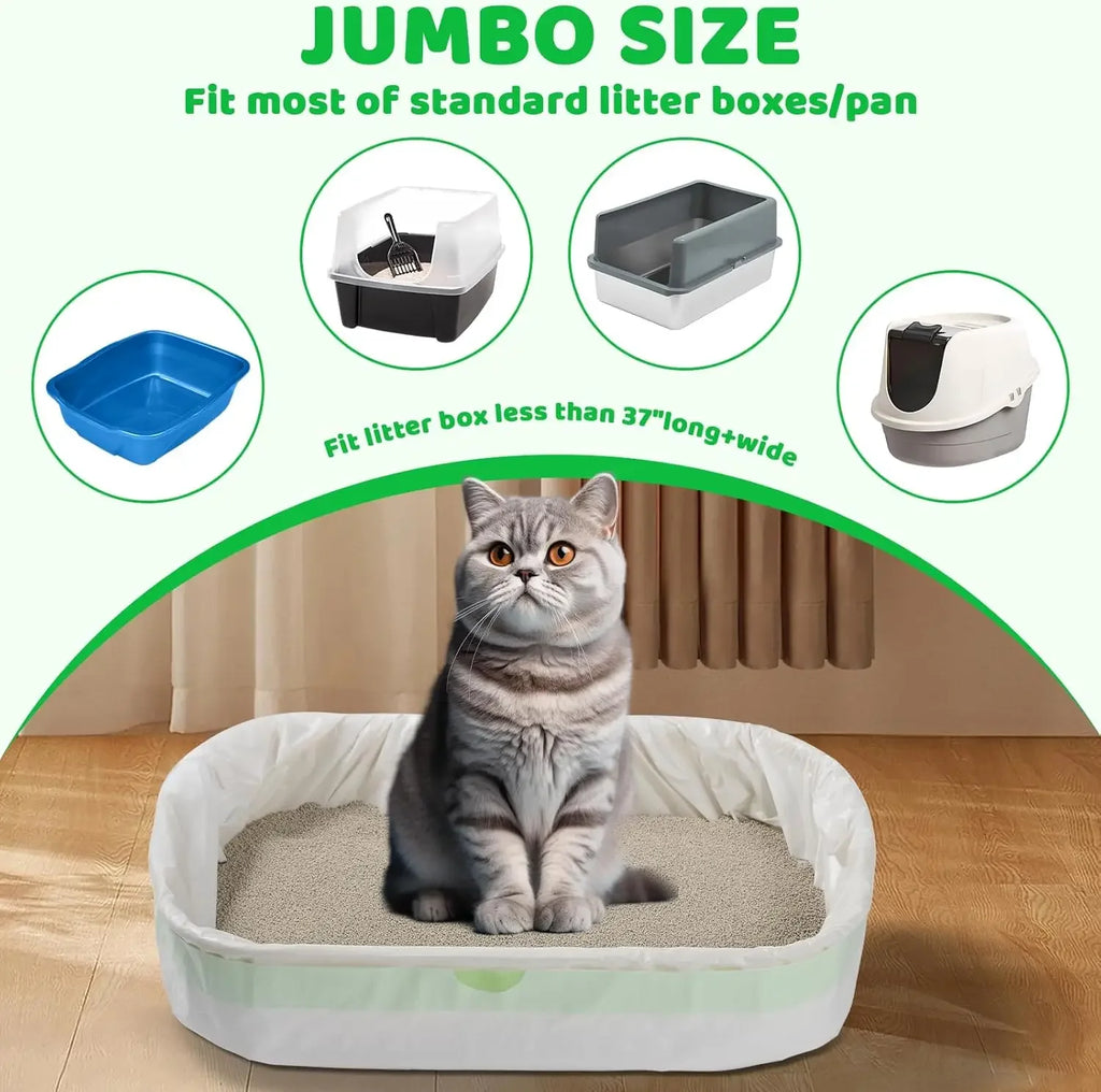 Drawstring Cat Litter Box Liners – Heavy-Duty Bags