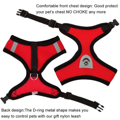 Breathable Mesh Pet Harness & Leash Set – Reflective – product view 4