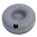 Interactive Round Small Cat Tunnel Nest Felt Kittens Bed House Scratcher Cat Donut Sleeping Pet Toy for Available in 4 colors