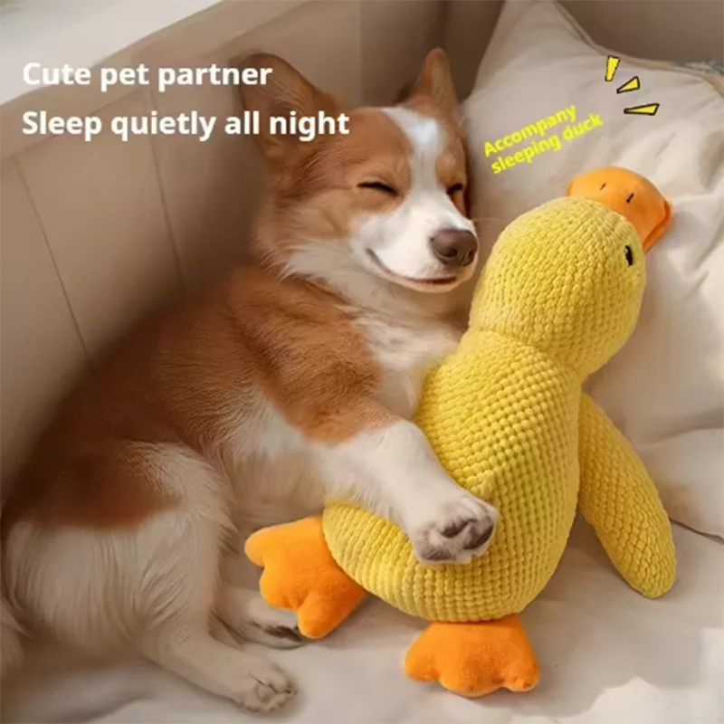 Plush Duck Squeaky Dog Toy – Cuddly Enrichment Toy – product image 9