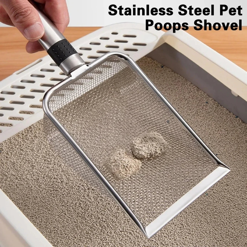 Stainless Steel Cat Litter Scoop – Easy-Clean Sifter