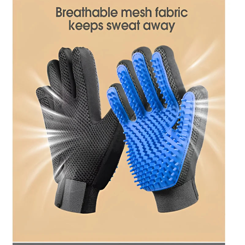 Pet Grooming Glove – Gentle Deshedding Hair Remover – product view 4