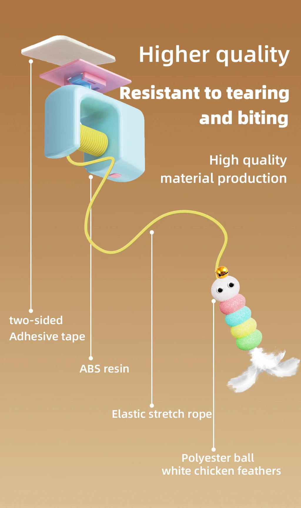 Rechargeable Hanging Bird Cat Toy – Automatic Flying Teaser – product image 6
