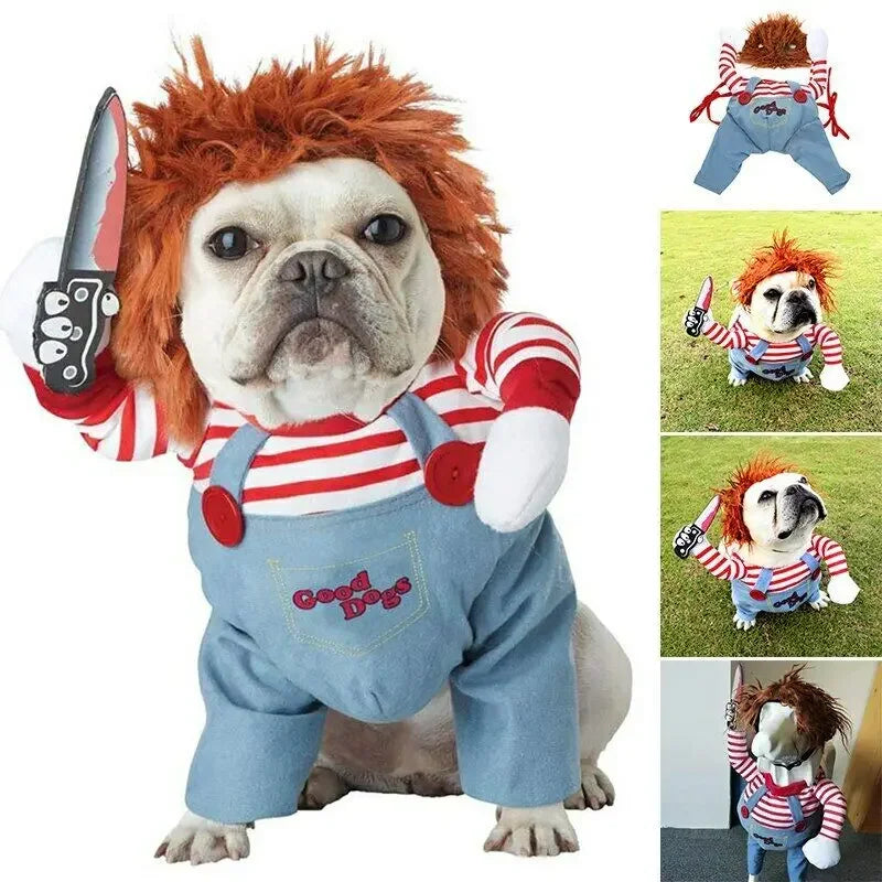Adjustable Killer Doll Dog Costume – Halloween Cosplay