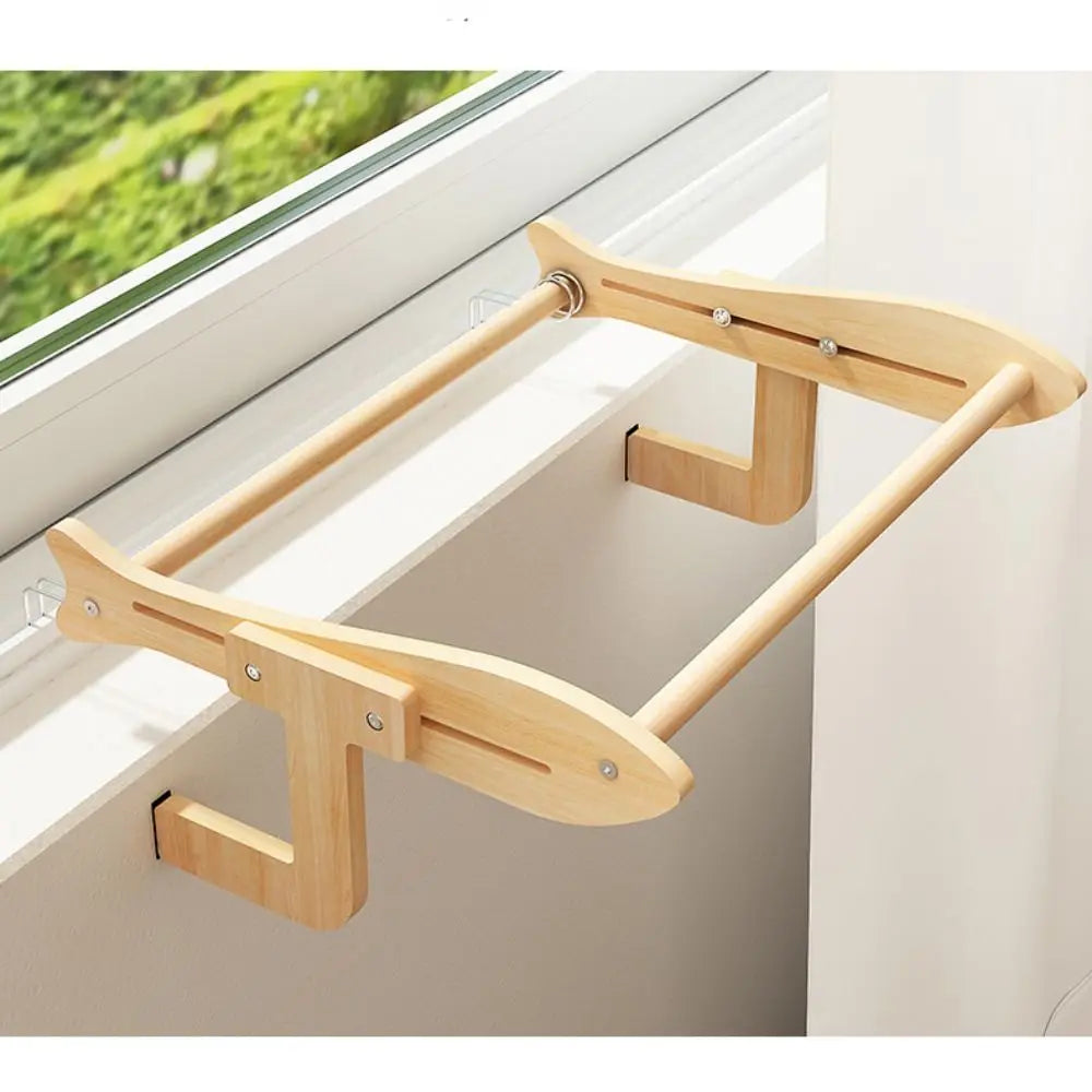 Breathable Cat Window Hammock Adjustable Space-Saving Window Cat Seat Detachable Sturdy Cat Hanging Bed Sunbathing Spot