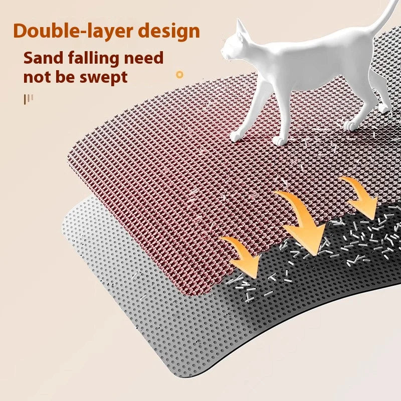 Waterproof Cat Litter Mat – Double-Layer Trapping Pad – product view 2