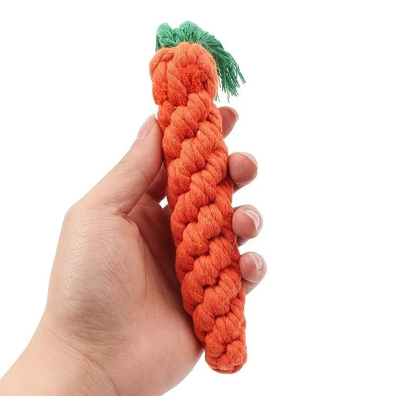 Carrot Rope Chew Toy – Cotton Knot Toy for Dogs – product view 12