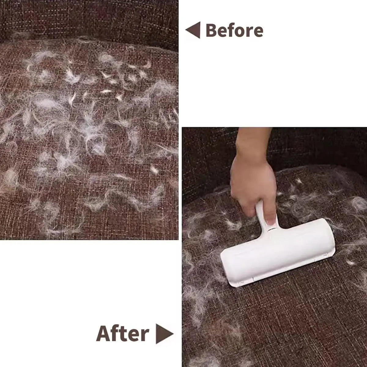 Reusable Pet Hair Remover Roller – Self-Cleaning Base