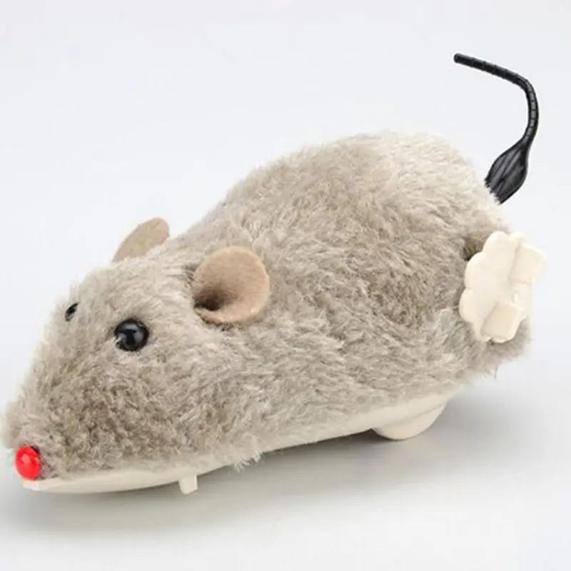 Wind-Up Plush Mouse Cat Toy – Lifelike Running Rat – product image 5