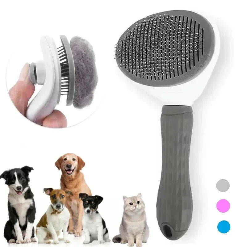 Self-Cleaning Slicker Brush – Dog & Cat Grooming