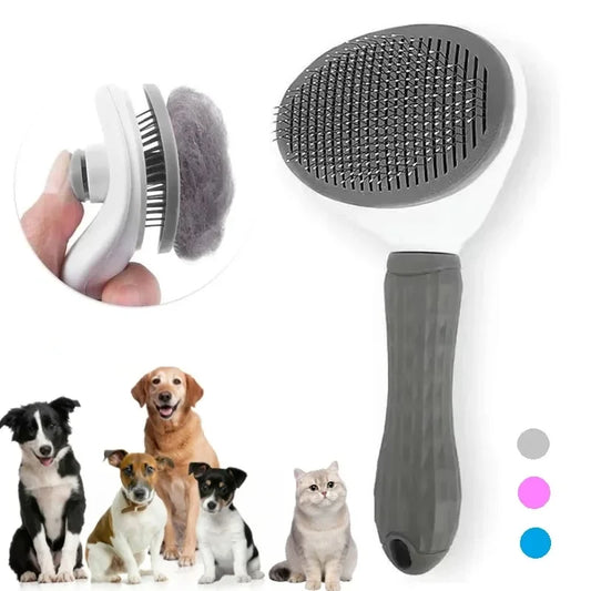 Self-Cleaning Slicker Brush – Dog & Cat Grooming