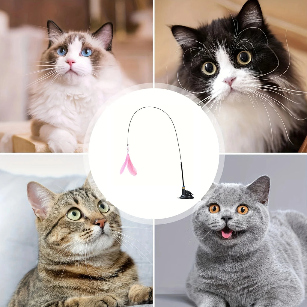 Suction Cup Cat Feather Wand – Interactive Teaser Toy – product image 11
