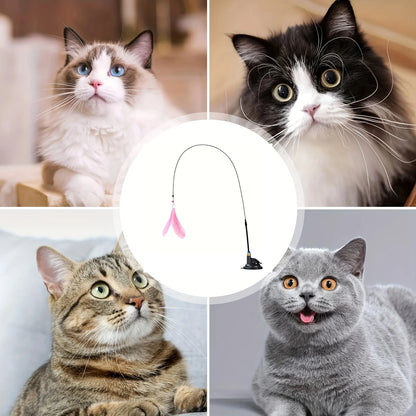 Suction Cup Cat Feather Wand – Interactive Teaser Toy – product image 11