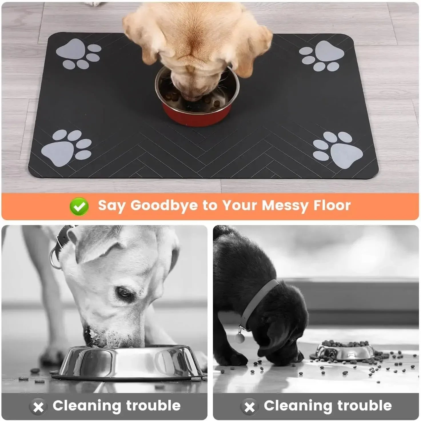 Absorbent Pet Feeding Mat – Quick-Dry Backing – product view 3