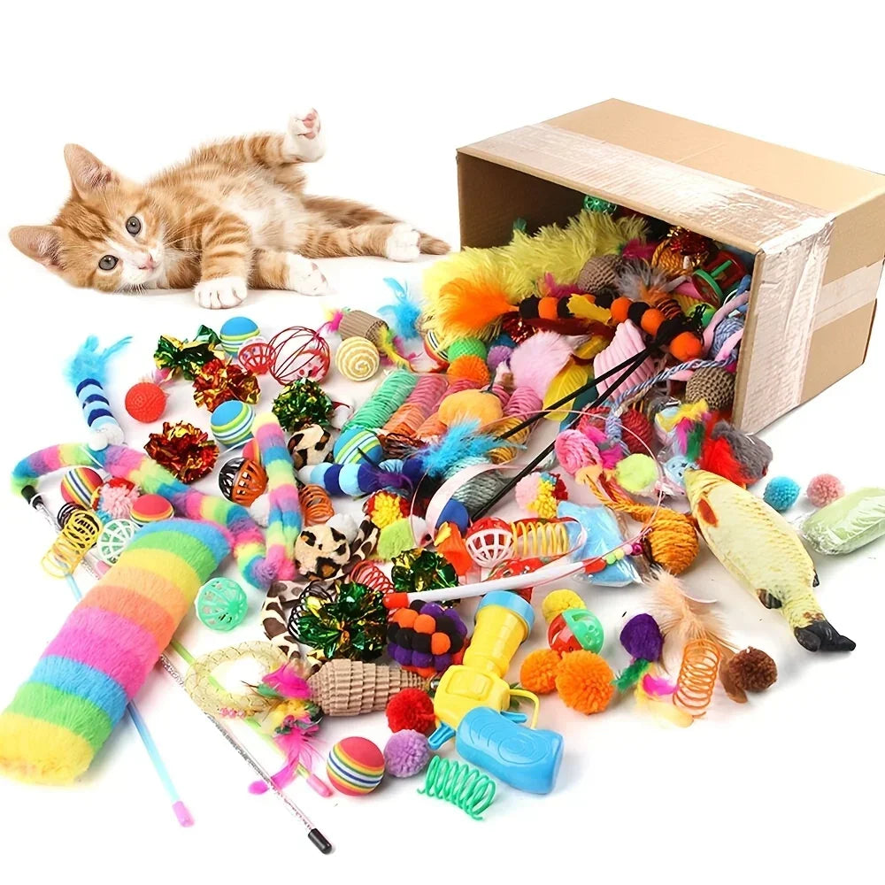 Cat Toy Variety Pack – 14, 28 or 56 Pieces
