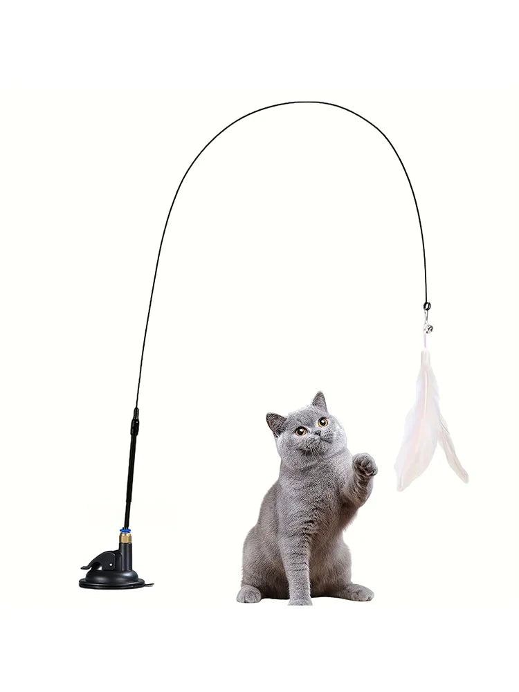 Suction Cup Cat Feather Wand – Interactive Teaser Toy – product image 7