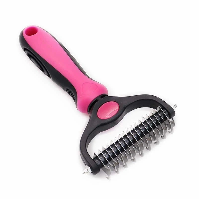 Double-Sided Undercoat Rake – Dog & Cat Deshedding – product view 10