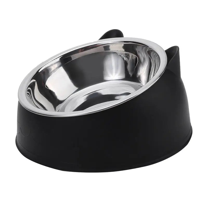 Inclined Stainless Steel Cat Bowl – Raised Feeding Dish – product view 22