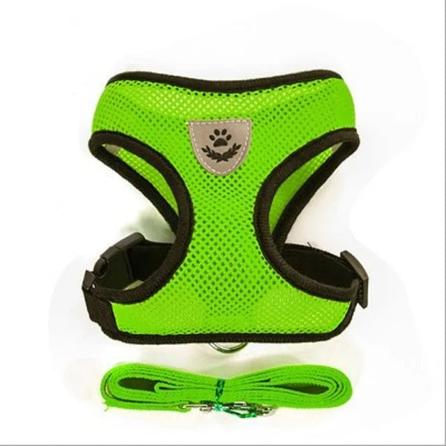 Breathable Mesh Pet Harness & Leash Set – Reflective – product view 13