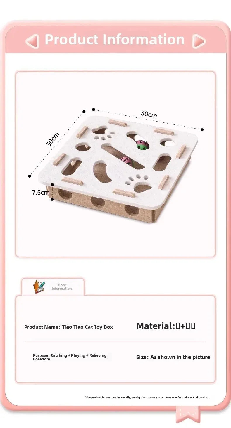 Felt Cat Puzzle Box – Indoor Ball Hunting Toy – product image 11