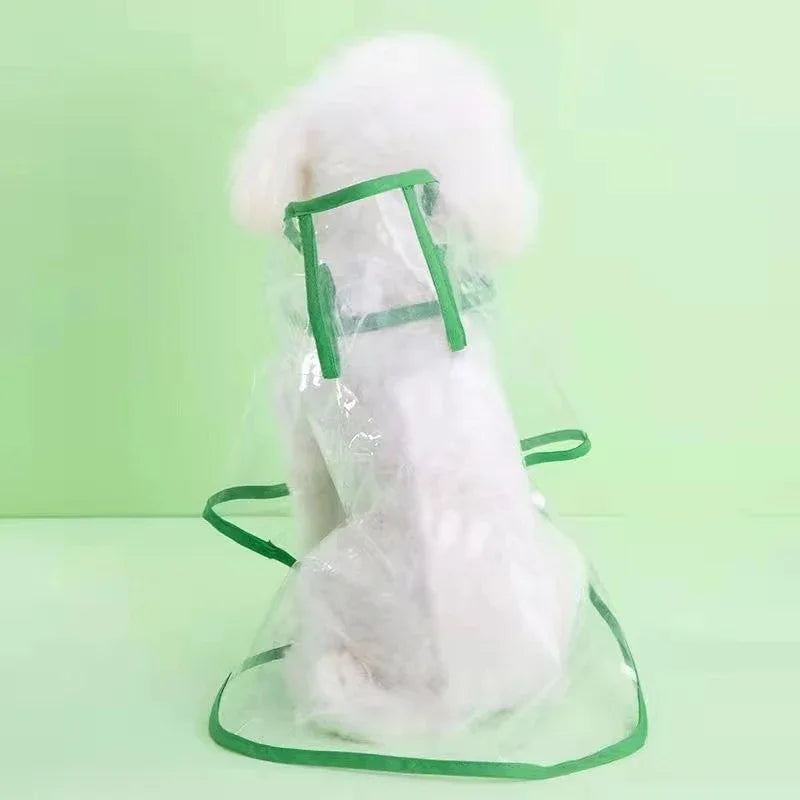 Transparent Hooded Dog Raincoat – Waterproof Puppy Poncho – product image 10