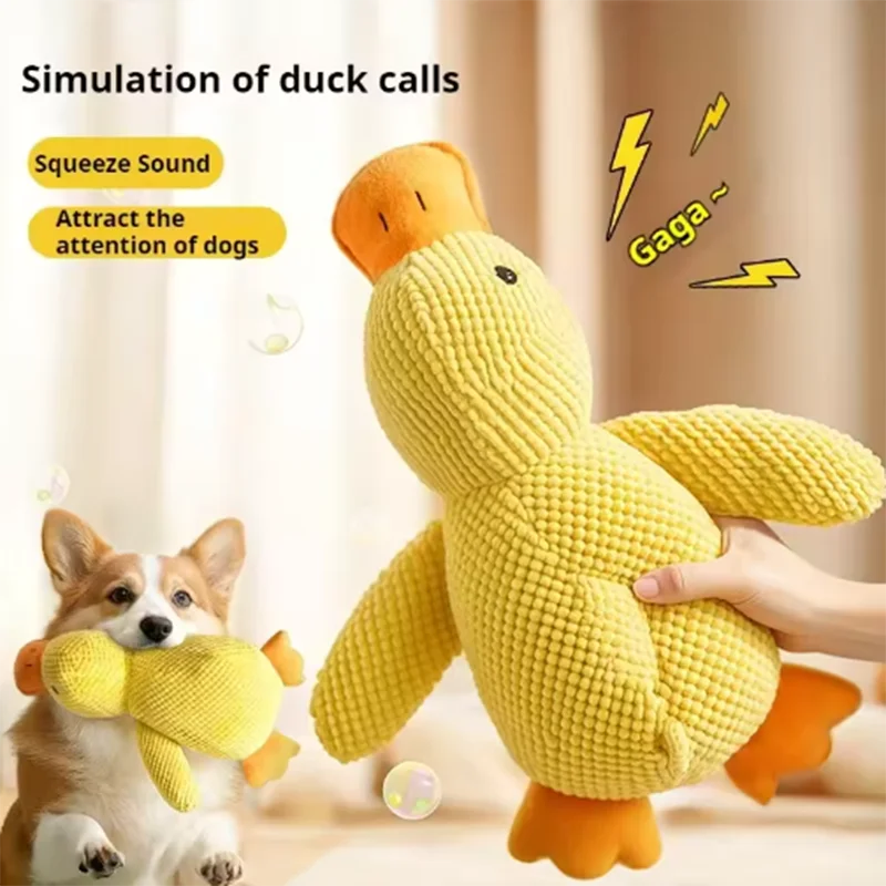 Plush Duck Squeaky Dog Toy – Cuddly Enrichment Toy – product image 5