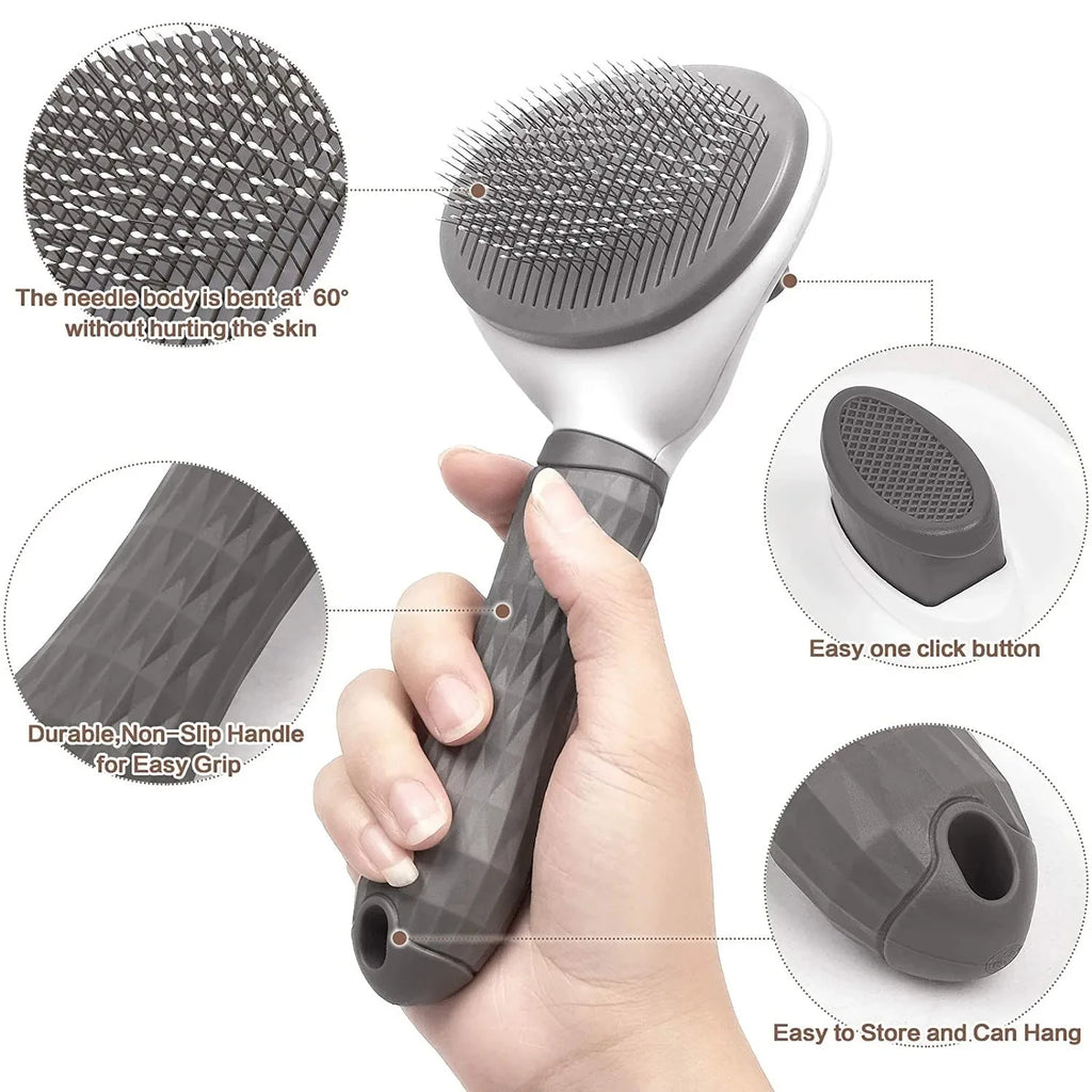 Self-Cleaning Slicker Brush – Dog & Cat Grooming – product view 7