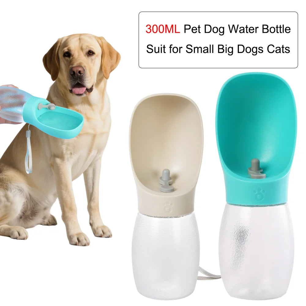 300ml Dog Water Bottle – Leakproof Hiking Dispenser