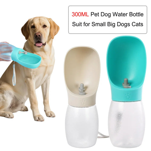 300ml Dog Water Bottle – Leakproof Hiking Dispenser
