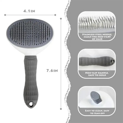 Self-Cleaning Slicker Brush – Dog & Cat Grooming – product view 4