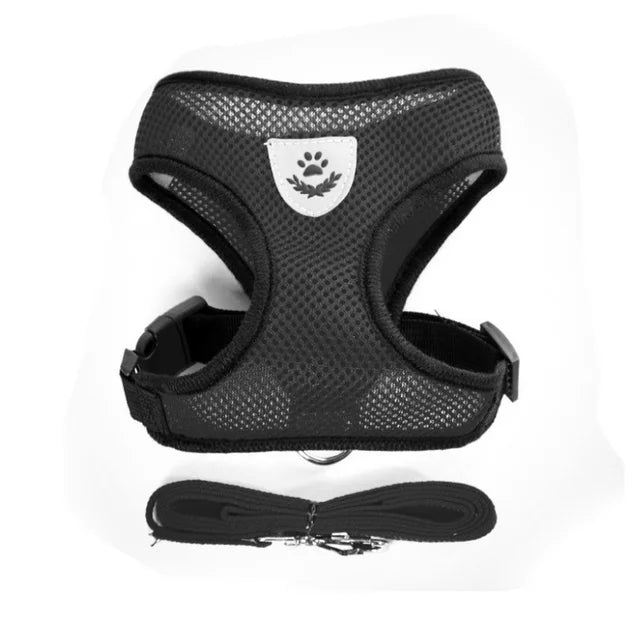 Breathable Mesh Pet Harness & Leash Set – Reflective – product view 9