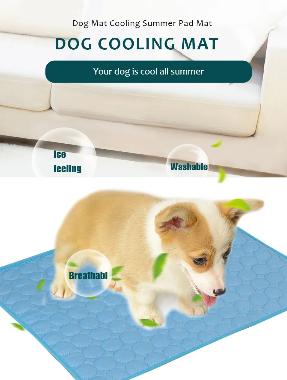 Self-Cooling Pet Mat – Summer Pad for Dogs & Cats – product view 7