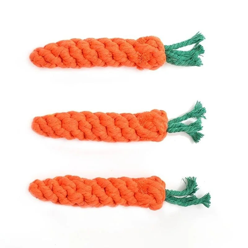 Carrot Rope Chew Toy – Cotton Knot Toy for Dogs – product view 10