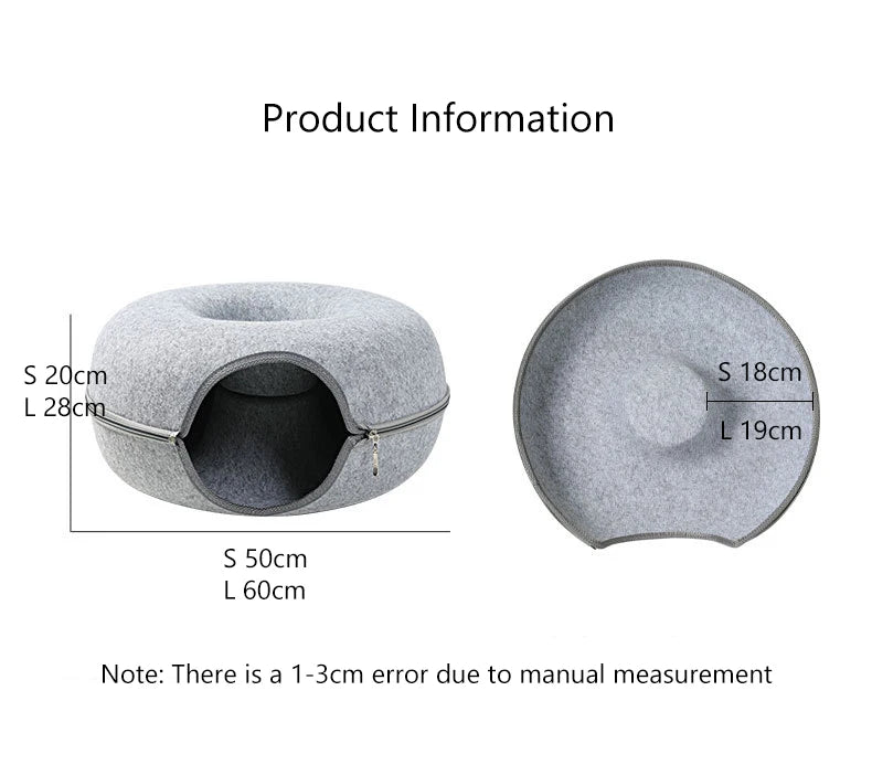 Stackable cat bed measurement diagram
