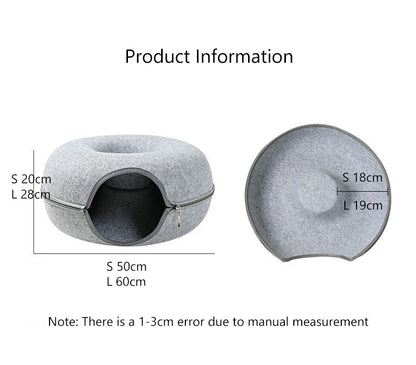 Stackable cat bed measurement diagram