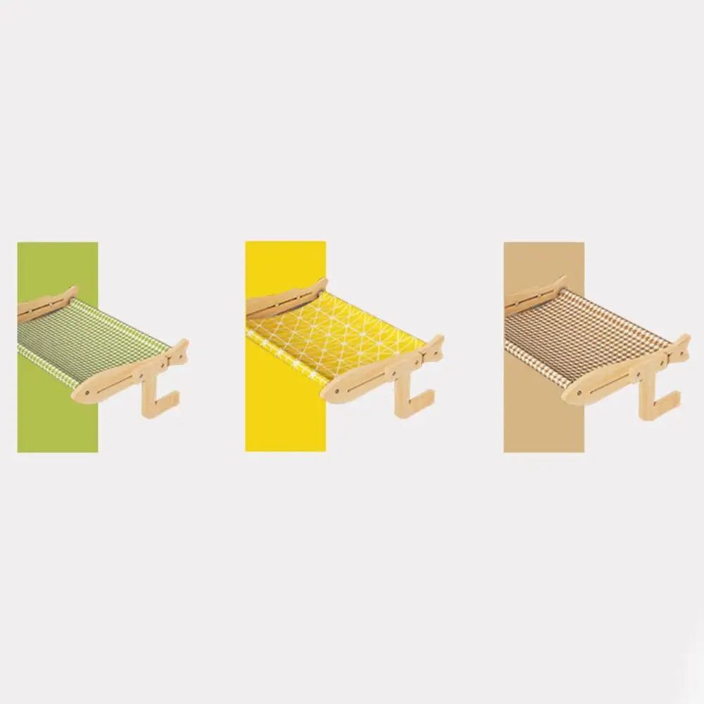 Breathable Cat Window Hammock Adjustable Space-Saving Window Cat Seat Detachable Sturdy Cat Hanging Bed Sunbathing Spot