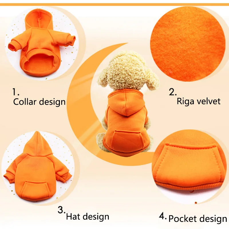 Fleece Dog Hoodie – Warm Winter Pet Coat – product view 3