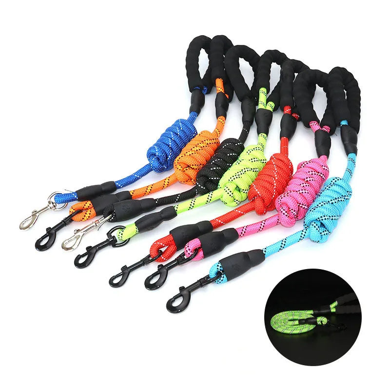 Reflective Rope Dog Leash – Padded Handle – product view 15