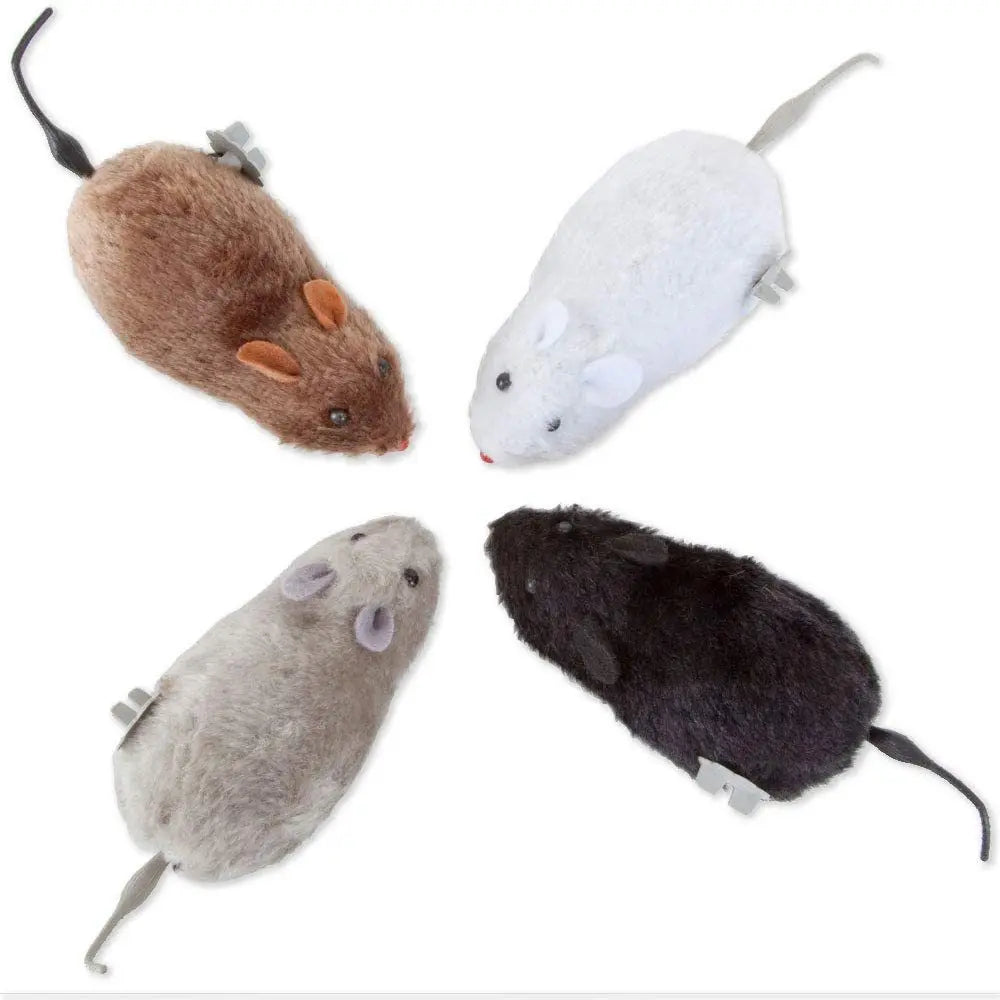 Wind-Up Plush Mouse Cat Toy – Lifelike Running Rat – product image 3