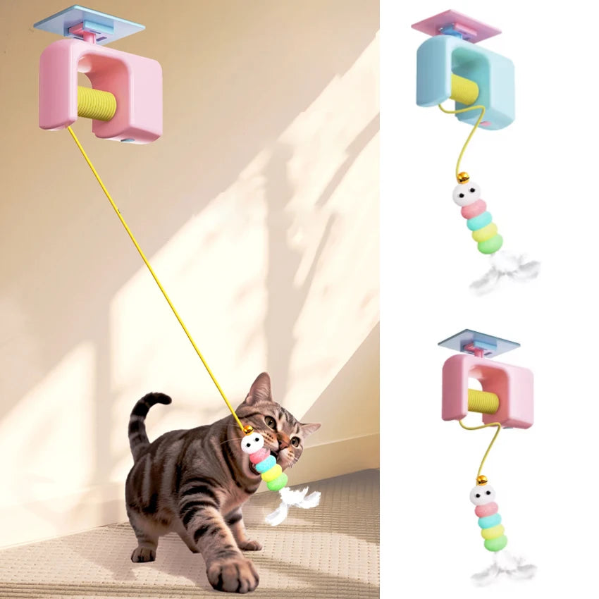 Rechargeable Hanging Bird Cat Toy – Automatic Flying Teaser