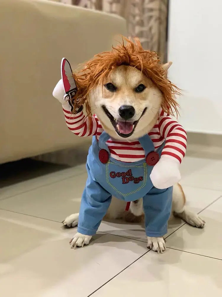 Dog Costumes Funny Pet Clothes Adjustable Dog Cosplay Costume Sets Novelty Clothing For Medium Large Dogs