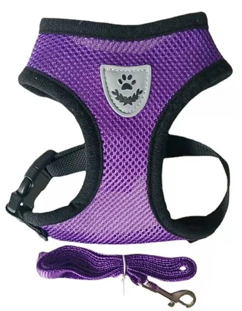Breathable Mesh Pet Harness & Leash Set – Reflective – product view 10